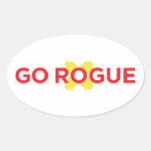 Go Rogue Oval Car Sticker (Voorkant)