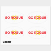 Go Rogue Oval Car Sticker (Vel)