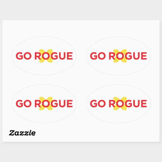 Go Rogue Oval Car Sticker (Vel)