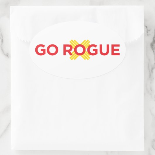 Go Rogue Oval Car Sticker (Tas)