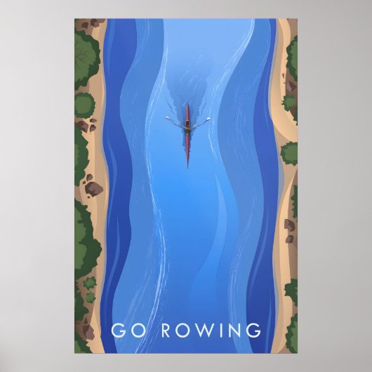 Go Rowing Travel Poster (Voorkant)