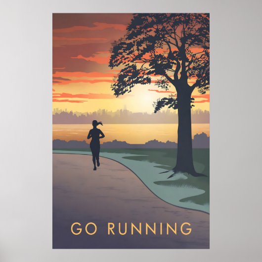Go Running Travel Poster (Voorkant)