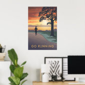 Go Running Travel Poster (Thuiskantoor)