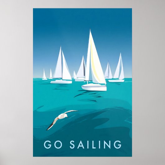 Go Sailing Travel Poster (Voorkant)