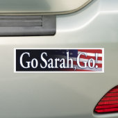 go_sarah_go_Black bumper sticker (Op auto)