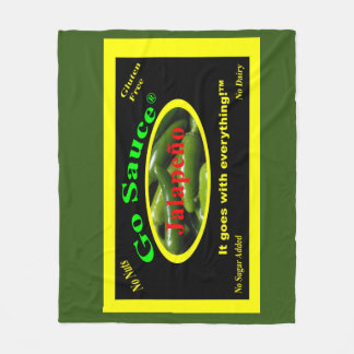 Go Sauce Blanket met groene en gele achtergrond Fleece Deken