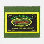 Go Sauce Blanket met groene en gele achtergrond Fleece Deken (Voorkant (Horizontaal))