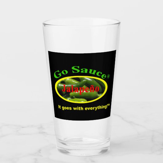 Go Sauce Pint Glass Glas (Voorkant)