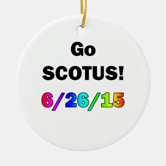 Go SCOTUS Keramisch Ornament (Voorkant)