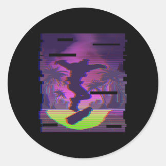 Go Skateboarding And Do Cool Tricks  Ronde Sticker