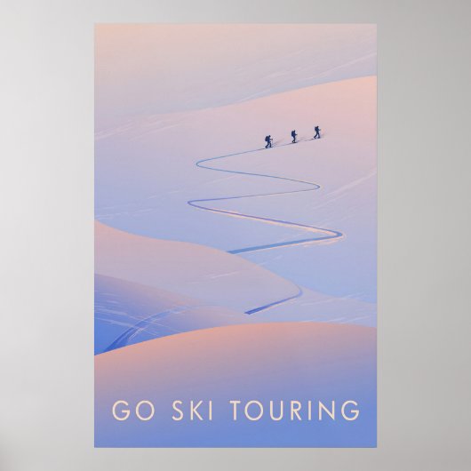 Go Ski Touring Travel Poster (Voorkant)