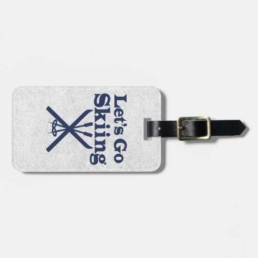 Go Skiing Bagagelabel (Voorkant horizontaal)