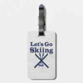 Go Skiing Bagagelabel (Achterkant verticaal)