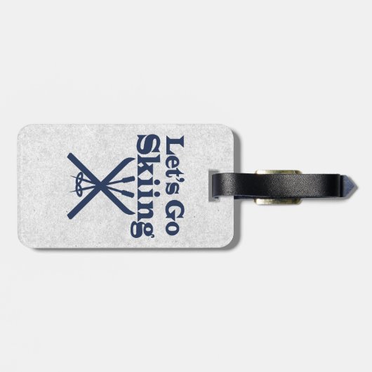 Go Skiing Bagagelabel (Achterkant horizontaal)