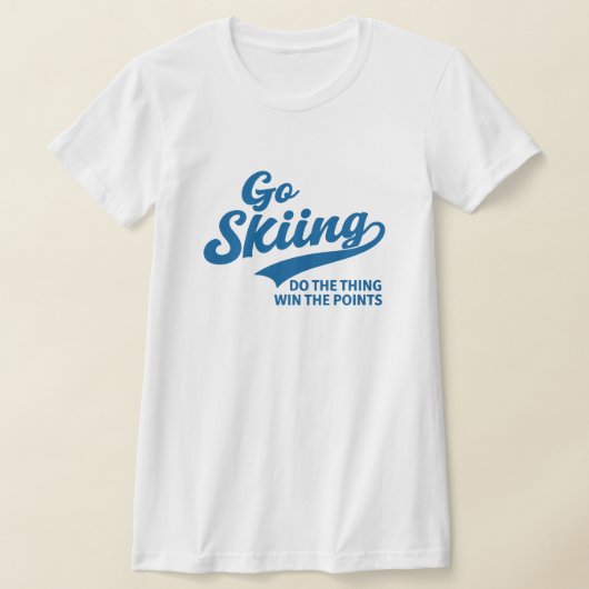 Go Skiing – Minimal Winter Sports Typography Desig T-shirt (Laagn)