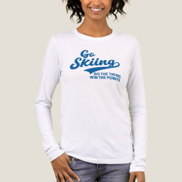 Go Skiing – Minimal Winter Sports Typography Desig Tri-Blend Shirt