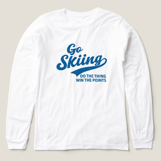 Go Skiing – Minimal Winter Sports Typography Desig Tri-Blend Shirt (Voorkant)