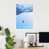 Go Skiing Travel Poster (Thuiskantoor)