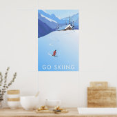 Go Skiing Travel Poster (Keuken)