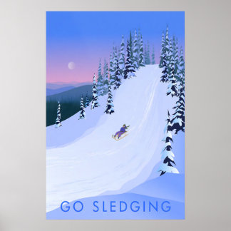 Go Sledging Travel Poster