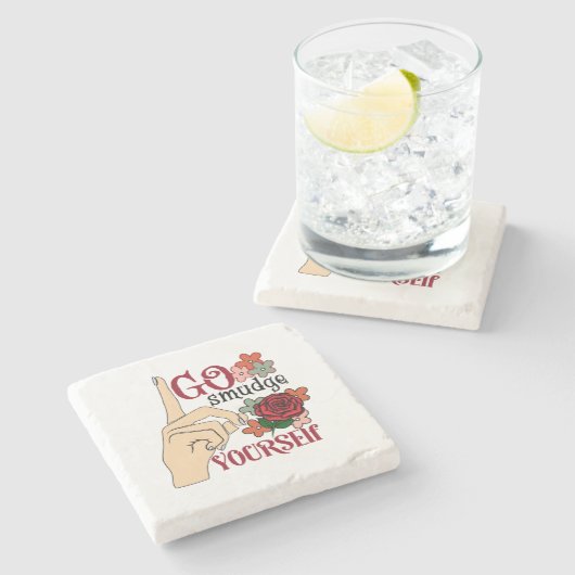 Go Smudge Yourself Coasters Stenen Onderzetter (Zijkant)