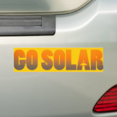 Go Solar Bumpersticker (Op auto)