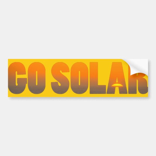 Go Solar Bumpersticker (Voorkant)