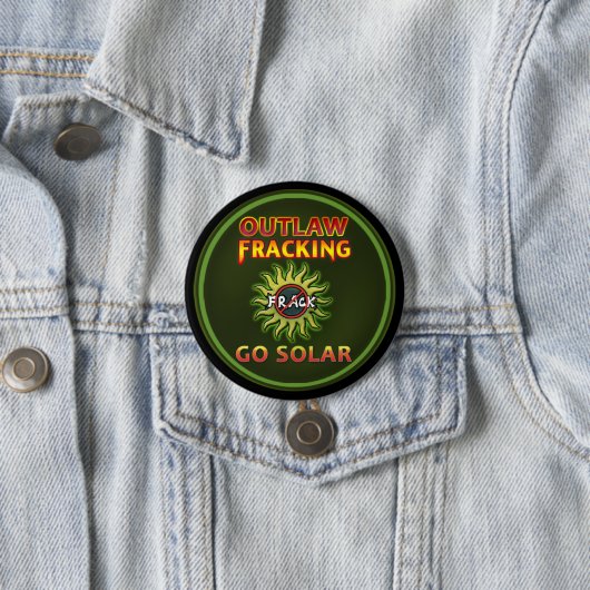 "GO SOLAR - Button van het Onrechtmatige Fracking" (In situ)
