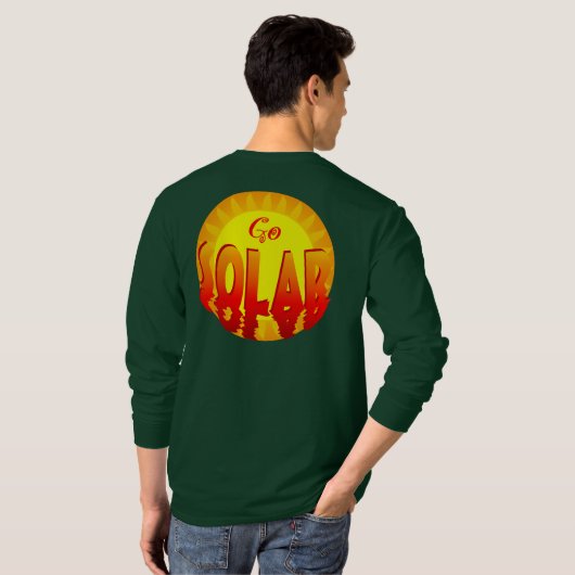 Go Solar Energy Slogan T-shirt (Achterkant volledig)