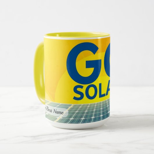 Go Solar Ray Mug Custom Mok (Voorkant links)