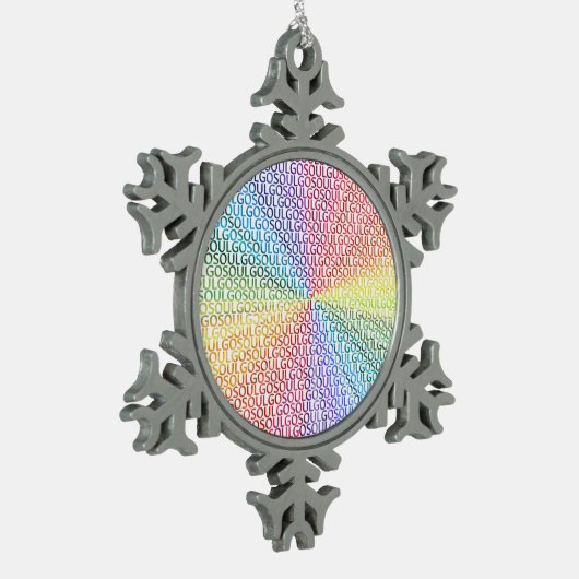 Go Soul! Tin Sneeuwvlok Ornament (Links)