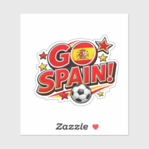 GO SPANJE Voetbalfan    Patriotisch Spanje Voet Sticker