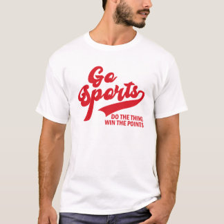 Go Sports Doe het ding Win de punten sportliefhebb T-shirt
