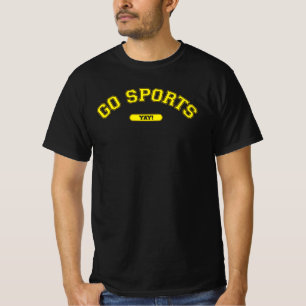 Go SportYay Generic Fan Yellow op Black Agnostic T-shirt