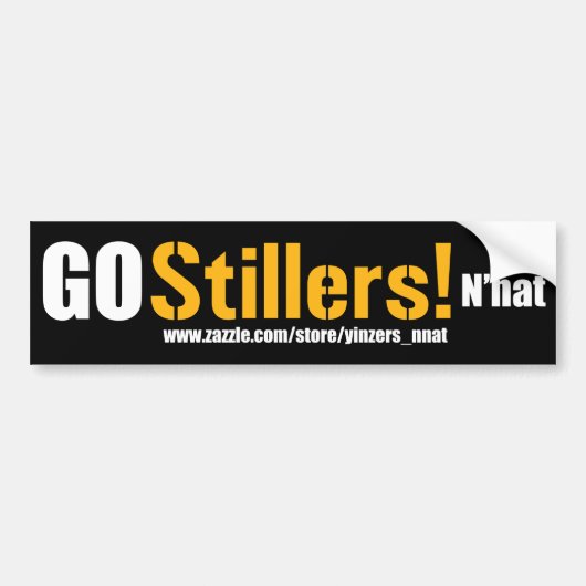 Go Stillers N'nat Bumpersticker (Voorkant)