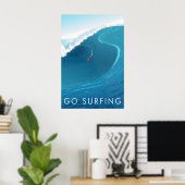 Go Surfing Travel Poster (Thuiskantoor)