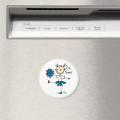 Go Team Blue Cheerleader Magnet (Insitu (Vaatwasser))