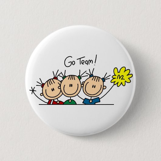 Go Team Cheerleaders Button (Voorkant)