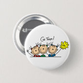 Go Team Cheerleaders Button (Voorkant /achterkant)