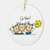 Go Team Cheerleaders T-shirts en cadeautjes Keramisch Ornament (Links)