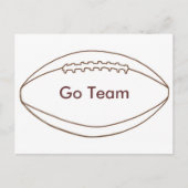 Go Team Custom Football Outline briefkaarten (Voorkant)