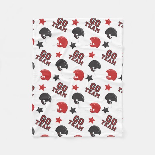 Go Team Football Helmet Fleece Deken (Voorkant)