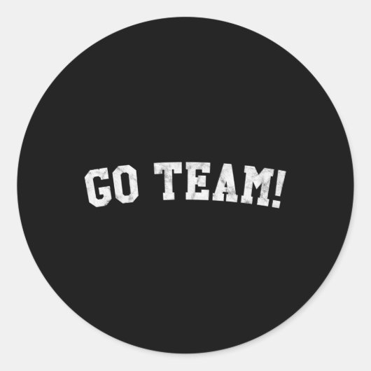 Go Team Ronde Sticker (Voorkant)