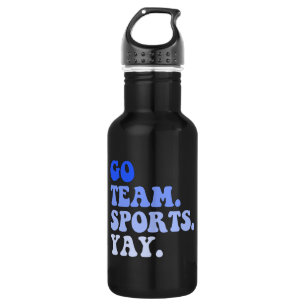 Go Team Sport Yay, Grappige Sport, Sportliefhebber Waterfles