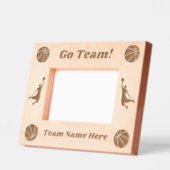 Go Team Volledige naam Simple Basketball Rustic Sc Gegraveerde Lijstjes (Links)
