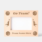 Go Team Volledige naam Simple Basketball Rustic Sc Gegraveerde Lijstjes (Voorkant)