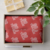 Go Team Word Art in het rood Tissuepapier (Geschenk)