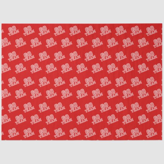 Go Team Word Art in het rood Tissuepapier (Voorkant)