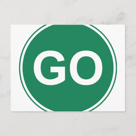 GO-teken Briefkaart (Voorkant)