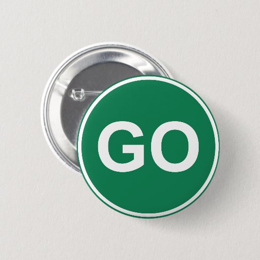 GO-teken Ronde Button 5,7 Cm (Voorkant /achterkant)